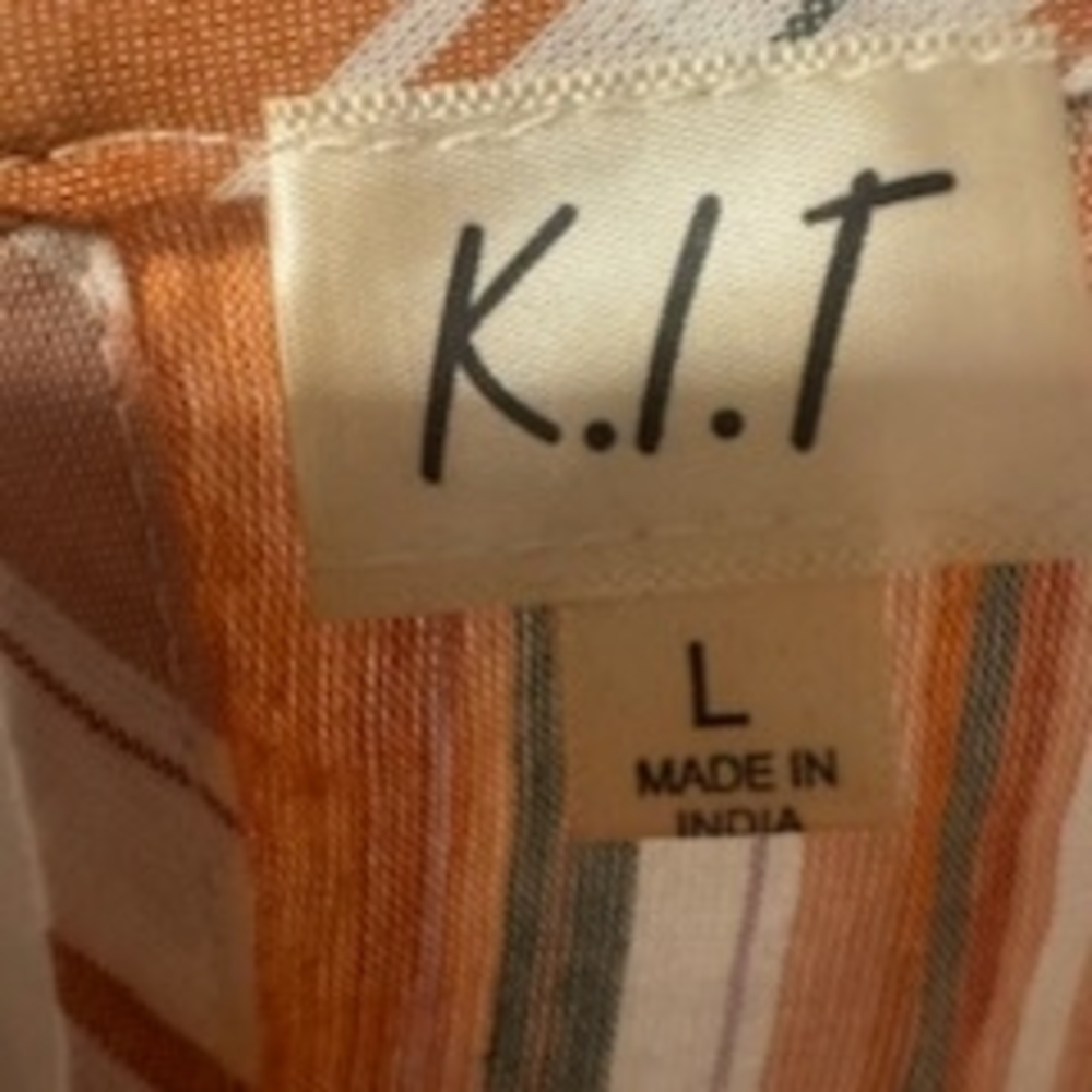 K.I.T Striped Orange and White Top